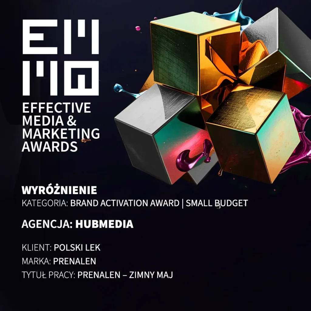 EMMA Effective Media & Marketing Awards doceniło kampanię HUBMEDIA.